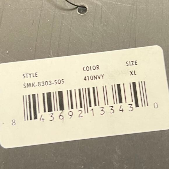 Steweart of Scotland Cashmere Blend Men's Knitted Short Sleeve Sweater Navy XL - Picture 3 of 6